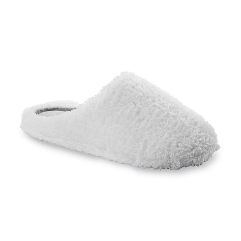 Dearfoams Women's Clog-Style White Slipper