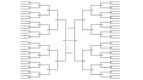 64 Team Bracket Printable