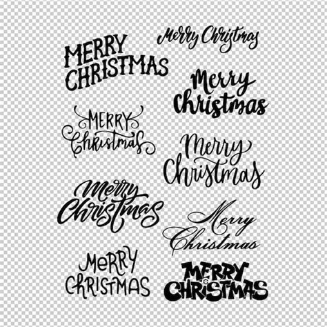 Merry Christmas Words Writing Fonts Bundle Collection SVG - Etsy Canada