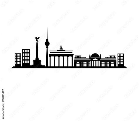 Berlin Skyline silhouette Stock Vector | Adobe Stock