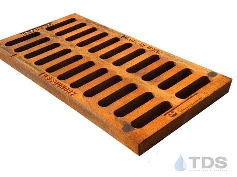 6118 12" x 24" Cast Iron HD Grate | Trench Drain Grates