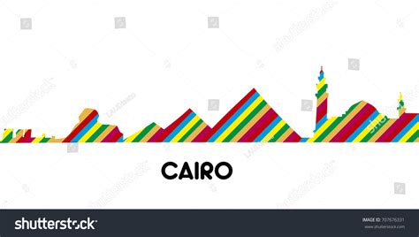 Skyline Cairo On White Background Vector Stock Vector (Royalty Free ...