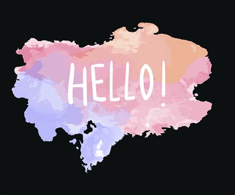 The word hello on a watercolor vector - Download Free Vectors, Clipart ...