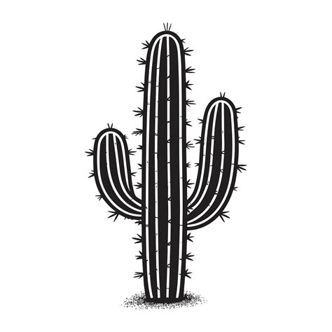 Beautiful Cactus Silhouette 25465744 Vector Art at Vecteezy