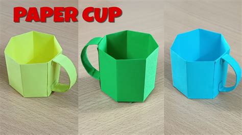 DIY PAPER CUP / PAPER CUP / PAPER CRAFT / Easy origami paper Cup - YouTube