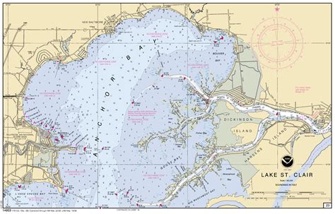 LAKE ST CLAIR 23 nautical chart - ΝΟΑΑ Charts - maps