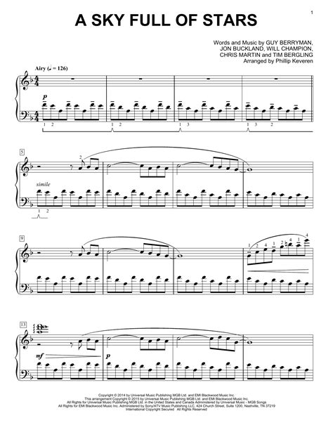 A Sky Full Of Stars | Sheet Music Direct