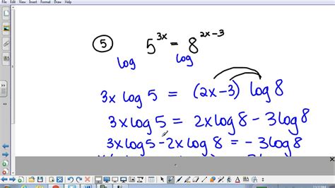 Solving exponential equations using logs video - YouTube