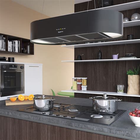 Bergstroem Design extractor cooker hood island hood stainless steel ...