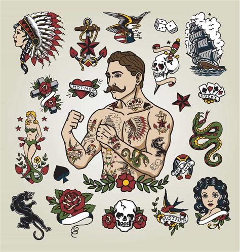 American Traditional Tattoo Clip Art