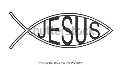 Variation Jesus Fish Bible Symbol Isolated Stock Vector (Royalty Free ...