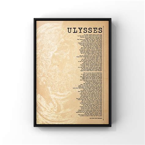 Ulysses Poem by Alfred Lord Tennyson Poster Print UNFRAMED - Etsy Australia