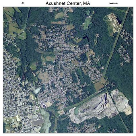 Aerial Photography Map of Acushnet Center, MA Massachusetts