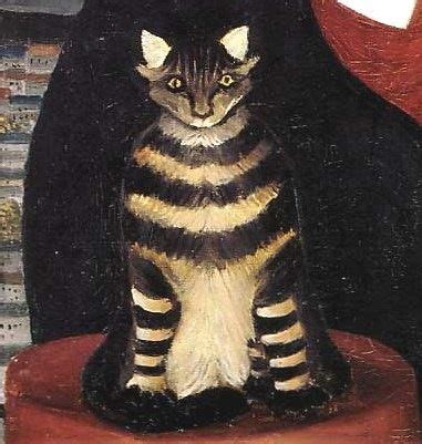 detail of cat in Portrait of Pierre Loti | Henri Rousseau Henri ...