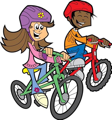 Kids Riding Bikes Clipart | Free download on ClipArtMag