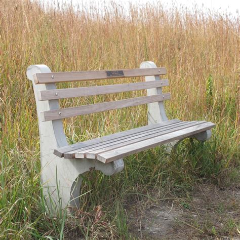 Concrete and Wood Park Bench - Kenneth Lynch and Sons