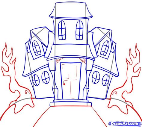 how to draw a mansion step by step - Piercing Account Gallery Of Images