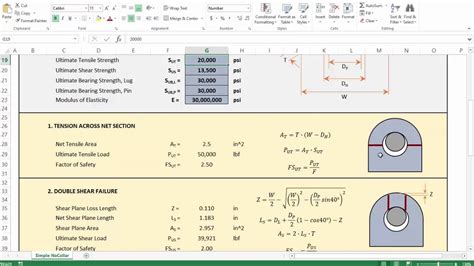 Lifting Lug Design Spreadsheet Download - poever