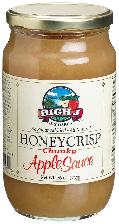 High J Orchards, Honeycrisp Chunky Applesauce, 29 oz: Amazon.com ...