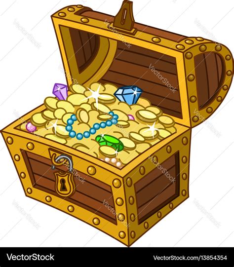 Treasure chest Royalty Free Vector Image - VectorStock