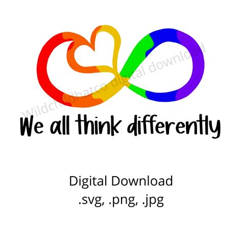 Neurodiversity Symbol Digital Download Rainbow Infinity - Etsy New Zealand