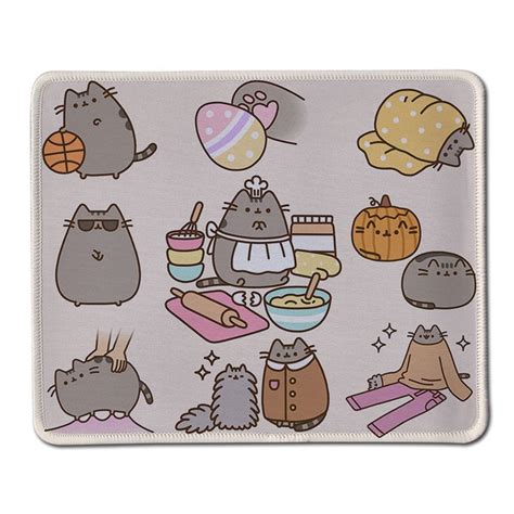 Custom Funny Animals Cute Mouse Pad Stitched Edge Rubber Anti-Slip ...