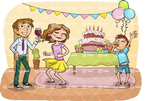 Birthday Party Vector Illustration | GraphicMama