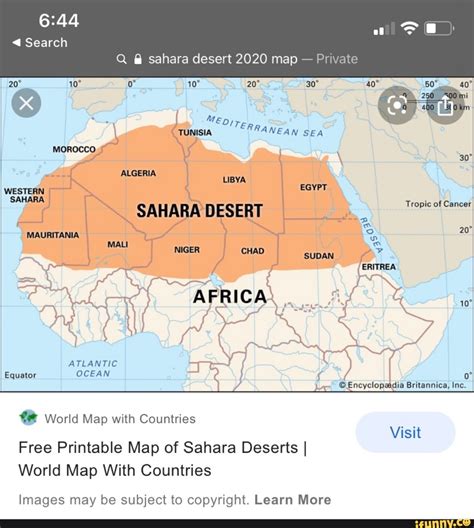 Sahara Desert World Map