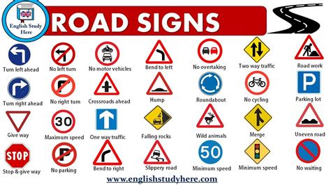 Road Signs Printable Worksheet - Tedy Printable Activities