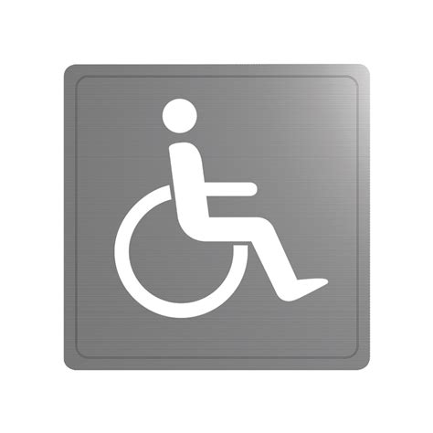 Delabie Stainless Steel Disabled Toilet Sign - Plumbware.co.uk