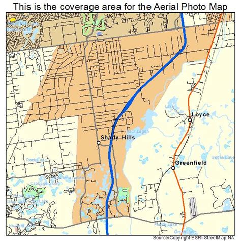 Aerial Photography Map of Shady Hills, FL Florida