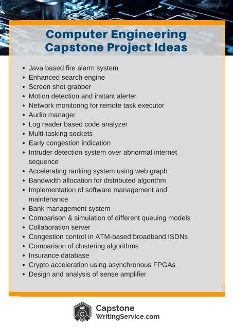 Computer Engineering Capstone Project Ideas