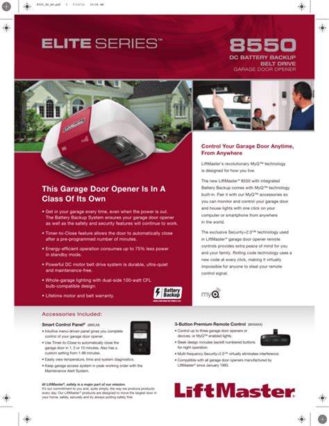 LiftMaster 8550 Brochure