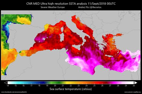 Mediterranean sea much warmer than average - September 11, 2018 ...