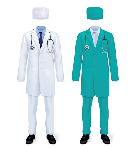 Doctor Uniform Realistic Set 19774376 Vector Art at Vecteezy