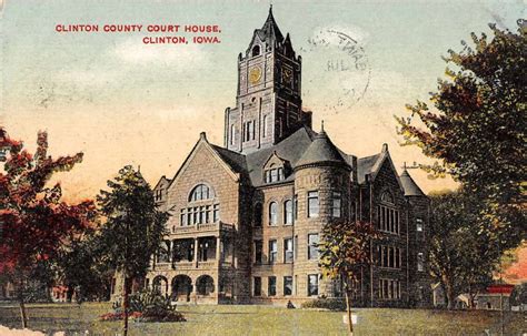 Clinton Iowa Clinton County Court House Antique Postcard J74764 - Mary ...