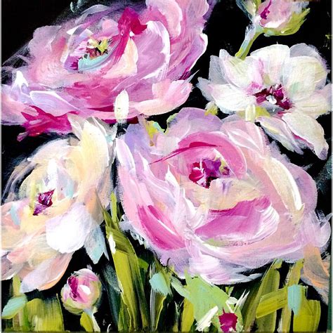 Flowers on Black no.2 - Acrylic painting by Susan Pepe www ...