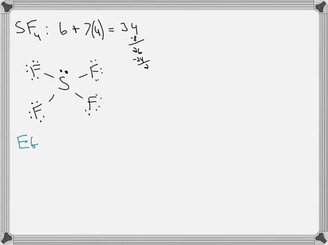 SOLVED: Draw the Lewis structure for sulfur tetrafluoride, SF4, and ...