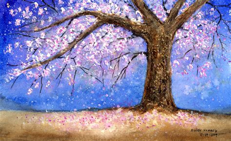 Cherry Blossom (Watercolor and paper mâché) | I was looking … | Flickr