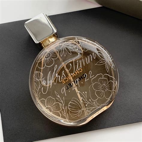 Floral Perfume Bottle Hand Engraving cologne Bottle Engraving - Etsy