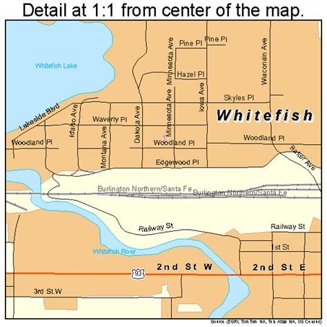 Whitefish Montana Street Map 3079825