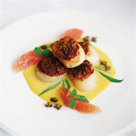 Spice-Crusted Scallops with Crisp Capers Recipe - Rob Evans