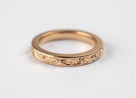 Hand engraved wedding ring - RA Designer Jewellery