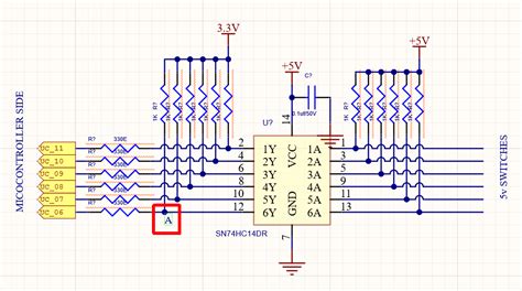 microcontroller - Why am I getting 5V at the hex inverter output ...