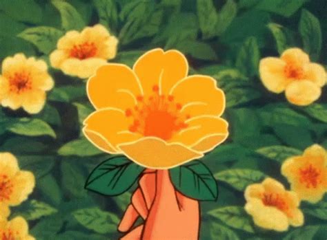 Anime Flower GIF - Anime Flower Yellow Flower - Discover & Share GIFs