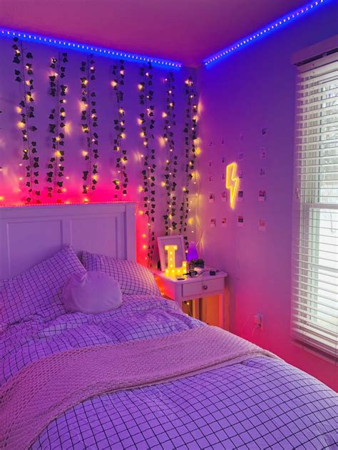 Aesthetic led lights Bedroom | Neon bedroom, Room ideas bedroom, Neon room