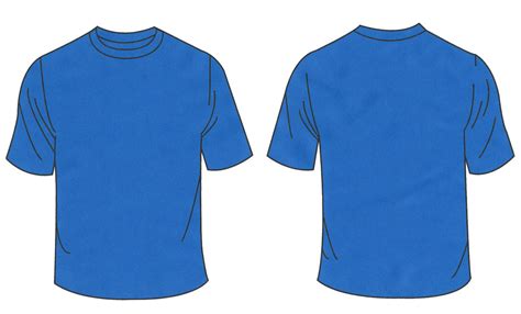 Blue T Shirt Template - ClipArt Best