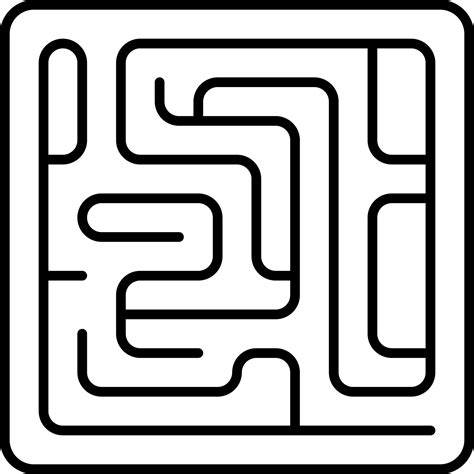 Black Outline Illustration Of Maze Icon. 24156236 Vector Art at Vecteezy