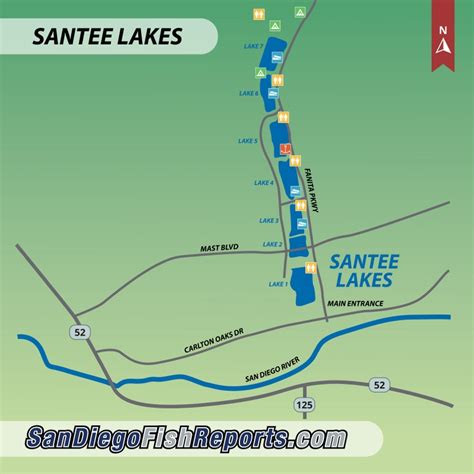 Santee Lakes - Fish Reports & Map