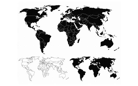 earth, world map svg, dxf, vector, eps, clipart, cricut, download By ...